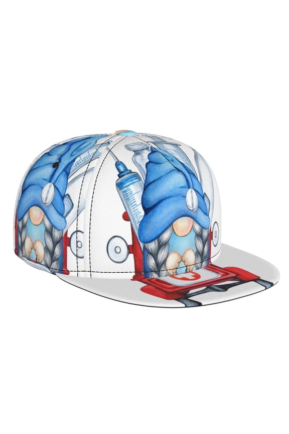 Medicine Gnome Truck Red for Baseball Cap Men Cap Flat Brim for Men Women Teens Adjustable Baseball Cap