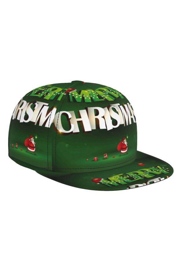 Merry Christmas for Baseball Cap Men Cap Flat Brim for Men Women Teens Adjustable Baseball Cap
