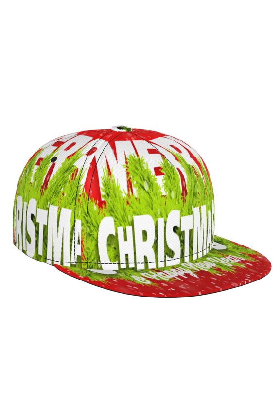 Merry Christmas for Baseball Cap Men Cap Flat Brim for Men Women Teens Adjustable Baseball Cap