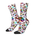 thumbnail image 1 of Hirioo Mexican Bright Style Pattern Adult Middle Tube Socks Breathable Sock Non-Pilling,Contrasting Color Design, 1 of 6