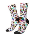 thumbnail image 1 of Hirioo Mexican Bright Style Pattern Adult Middle Tube Socks Breathable Sock Non-Pilling,Contrasting Color Design, 1 of 6