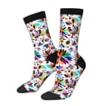 thumbnail image 1 of Hirioo Mexican Bright Style Pattern Adult Middle Tube Socks Breathable Sock Non-Pilling,Contrasting Color Design, 1 of 6