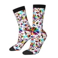 thumbnail image 1 of Hirioo Mexican Bright Style Pattern Adult Middle Tube Socks Breathable Sock Non-Pilling,Contrasting Color Design, 1 of 6
