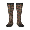 thumbnail image 1 of Hirioo Mexican Folk Art Floral for Adult Stockings Breathable Sock Non-Pilling,Contrasting Color Design, 1 of 6