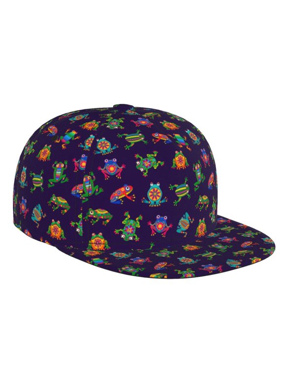 Mexican Frogs for Baseball Cap Men Cap Flat Brim for Men Women Teens Adjustable Baseball Cap