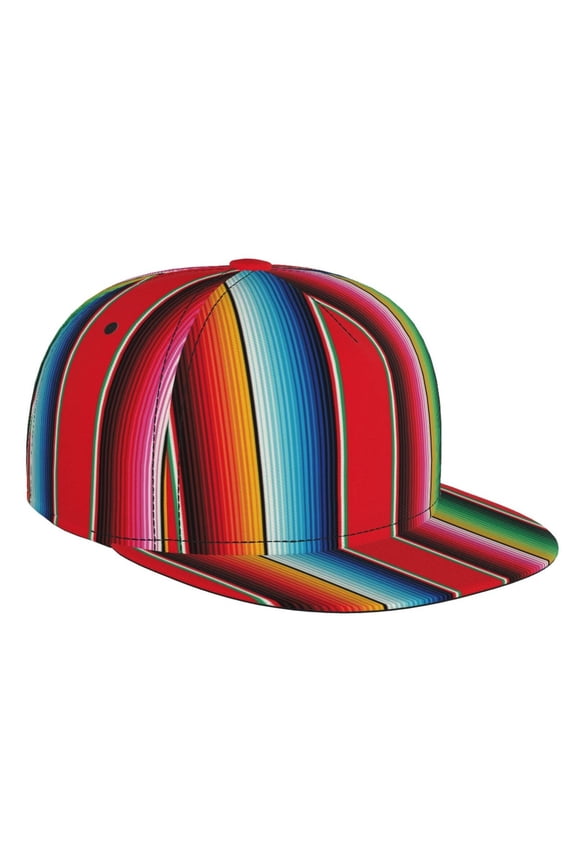 Mexican Serape Blanket Stripes for Baseball Cap Men Cap Flat Brim for Men Women Teens Adjustable Baseball Cap