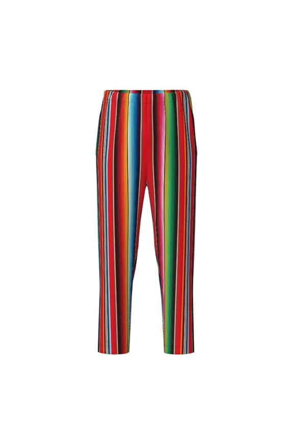 Mexican Serape Blanket Stripes for Teenagers' Pajama Pants Womens Lounge Pants with Pockets Pj Bottoms Pants for Men-XS(5-6)