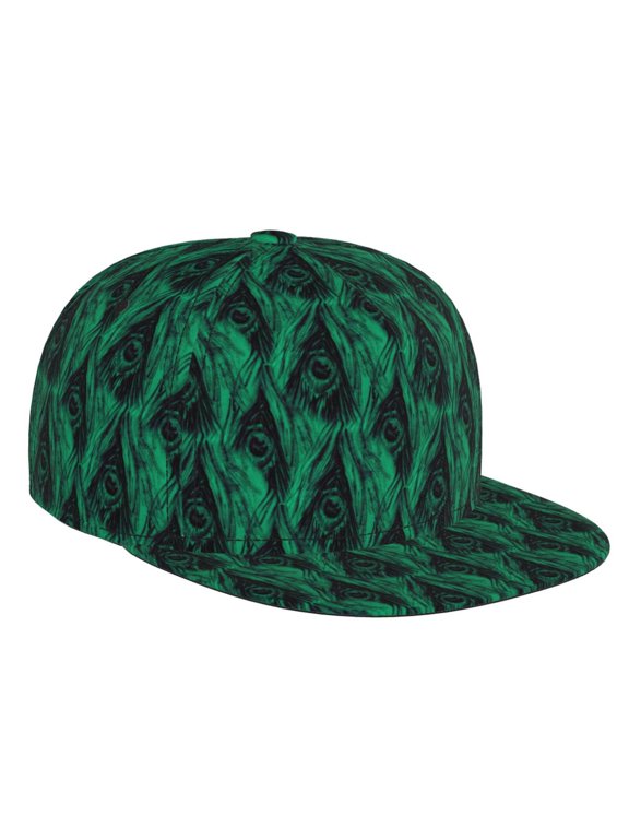 Mint Bird Feathers for Baseball Cap Men Cap Flat Brim for Men Women Teens Adjustable Baseball Cap