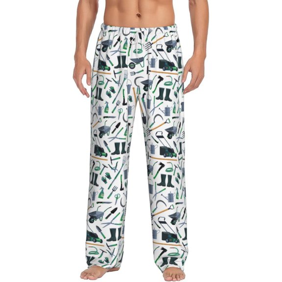 Hirioo Modern Industry for Men's PJ Pajama Pants Sleep Pants Men's Home Trousers with Pockets,S-3XL-X-Large