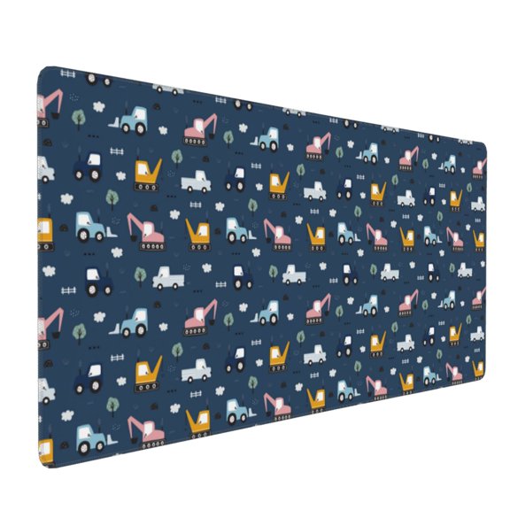 Hirioo Modern Modern Excavator for Mouse Pad ,Anti-Slip Base, Durable Stitched Edges, Perfect for Gaming, Office, and Home Use,16x35.5in