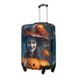 thumbnail image 1 of Hirioo Modern Style Pumpkin Witch for Elasticity Suitcase Cover (No luggage Included) Durable Luggage Protector Fits 18-32 Inch Luggage-Large, 1 of 7