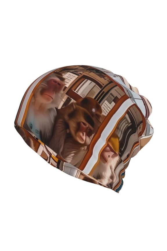 Modern Urban Monkey for Multifunction Beanie Hat for Men and Women Unisex for Winter Sports, Outdoor Activities, and Daily Wear