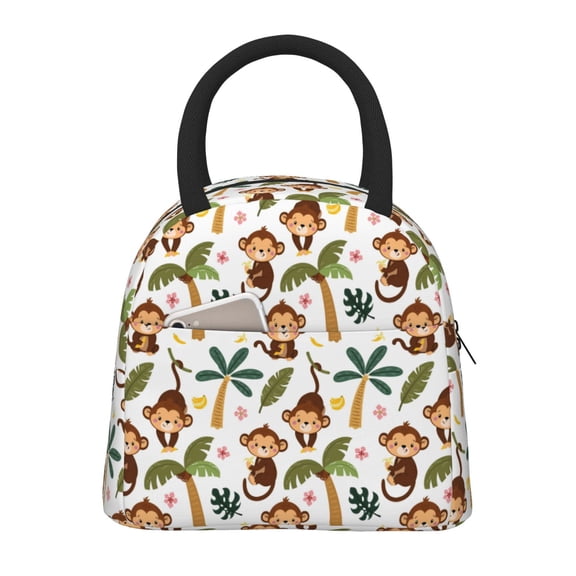 Hirioo Monkeys Swinging from Palms for Eco-friendly Lunch Box,Leakproof Lunch Box for School, Work, Travel, and Picnics,Perfect for Meal Prep