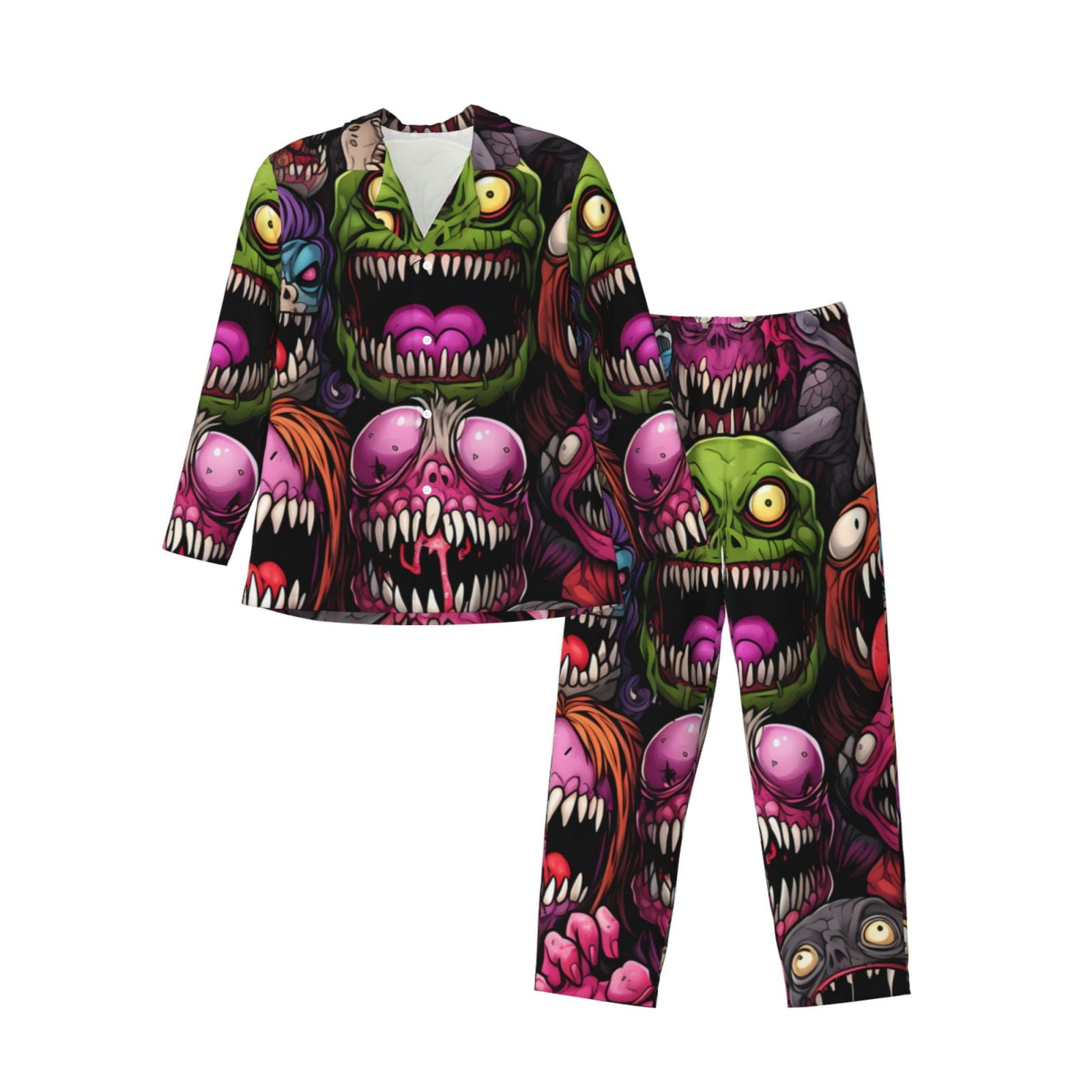 Hirioo Monstrous Cartoon Characters for Men's Pajama Sets 2 Piece Pjs ...