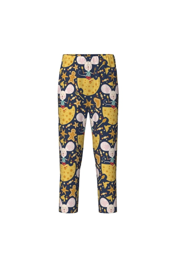 Mouse Cheese for Teenagers' Pajama Pants Womens Lounge Pants with Pockets Pj Bottoms Pants for Men-Medium