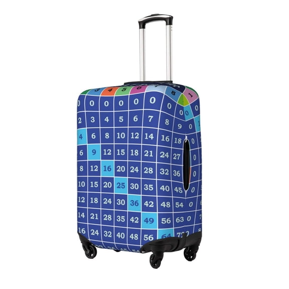 Hirioo Multiplication Table for Elasticity Suitcase Cover (No luggage Included) Durable Luggage Protector Fits 18-32 Inch Luggage-Small