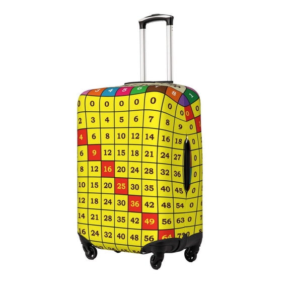 Hirioo Multiplication Table2 for Elasticity Suitcase Cover (No luggage Included) Durable Luggage Protector Fits 18-32 Inch Luggage-Large