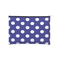 thumbnail image 1 of Hirioo Navy And White Polka Dot for Paper Reusable Cosmetic Bag Zipper Encouragement Travel Pouch Toiletry Bag for Women Girls, 1 of 7
