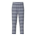 thumbnail image 1 of Hirioo Navy Blue And White Stripes for Teenagers' Pajama Pants Womens Lounge Pants with Pockets Pj Bottoms Pants for Men-XS(5-6), 1 of 6
