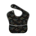 thumbnail image 1 of Hirioo Neon Dinosaur for Baby Waterproof Pocket Bib Adjustable Closed for Babies Toddlers with Large Pocket 6-24Months, 1 of 8