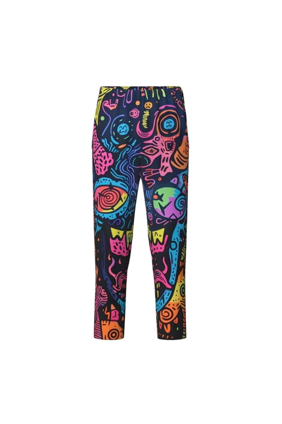 Neon Graffiti Urban Art for Teenagers' Pajama Pants Womens Lounge Pants with Pockets Pj Bottoms Pants for Men-Large