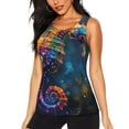 thumbnail image 1 of Hirioo Neon Seahorse Underwater Realm for Women's Workout Tank Top Sleeveless Workout Tops Athletic Gym Shirts-Large, 1 of 7