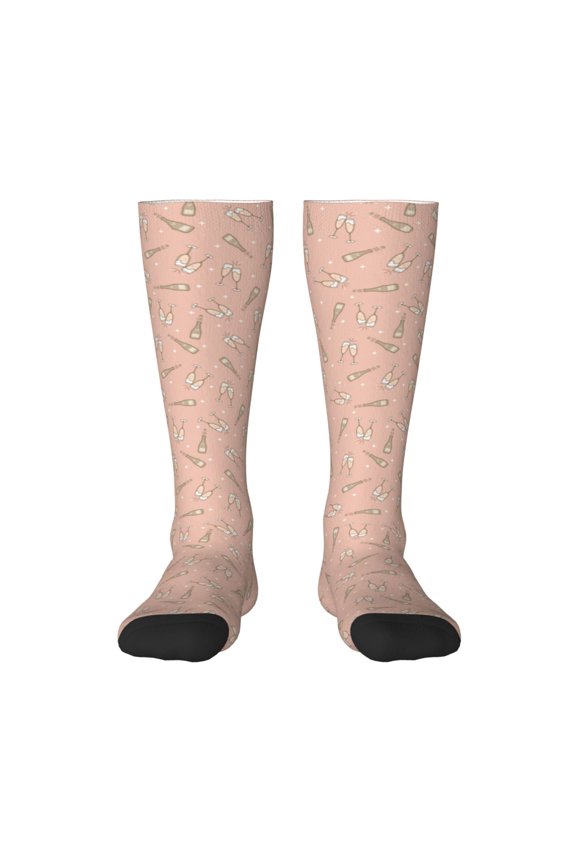 New Year'S Eve Party for Adult Stockings Breathable Sock Non-Pilling,Contrasting Color Design