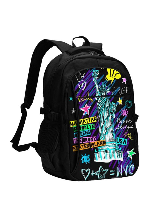 New York City for Travel Laptop Backpack with USB Charging Port for Men and Women