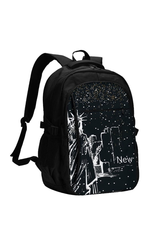New York City1 for Travel Laptop Backpack with USB Charging Port for Men and Women