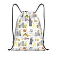 thumbnail image 1 of Hirioo New York Print Drawstring Backpack Bag Sport Versatile Sports Backpack for Gym, Travel, Swimming, Beach, 1 of 9