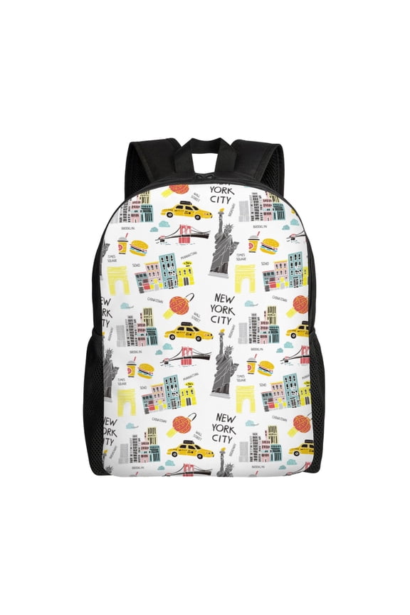 New York for Travel Backpack for Women Men, Lightweight and Durable,Gift for Weekender, College, Work,and Outdoor Activities
