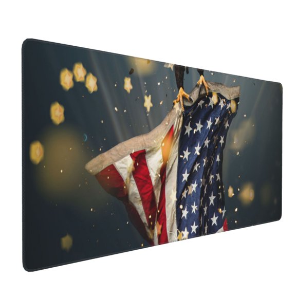 Hirioo North American Bald Eagle1 for Mouse Pad ,Anti-Slip Base, Durable Stitched Edges, Perfect for Gaming, Office, and Home Use,16x35.5in