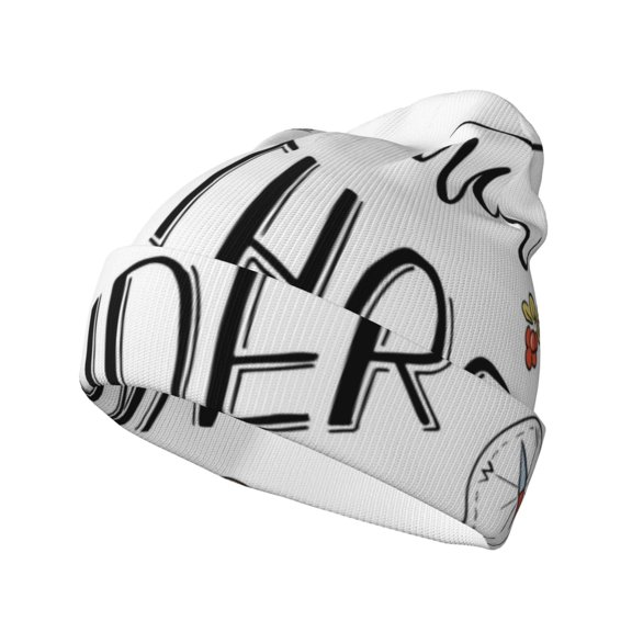 Hirioo Not All Those Who Wander Are Lost 3 for Men's Knit Cuffed Beanie for Outdoor Activities Unisex