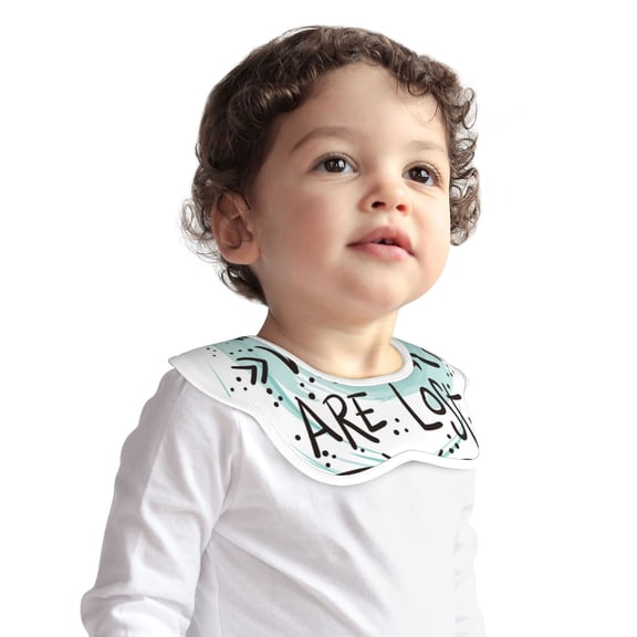 Hirioo Not All Who Wander Are Lost1 for Baby Cotton Petal Bib Drool Bibs for Baby Boy Unisex