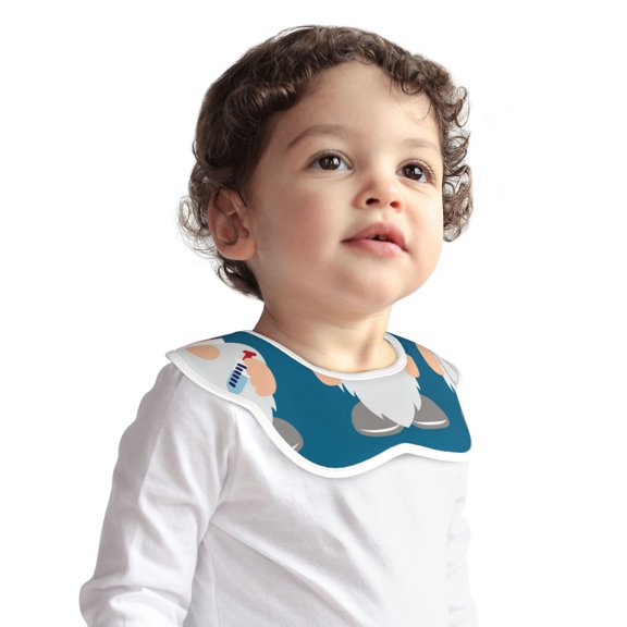 Hirioo Nurse Doctor Gnomes for Baby Cotton Petal Bib Drool Bibs for Baby Boy Unisex