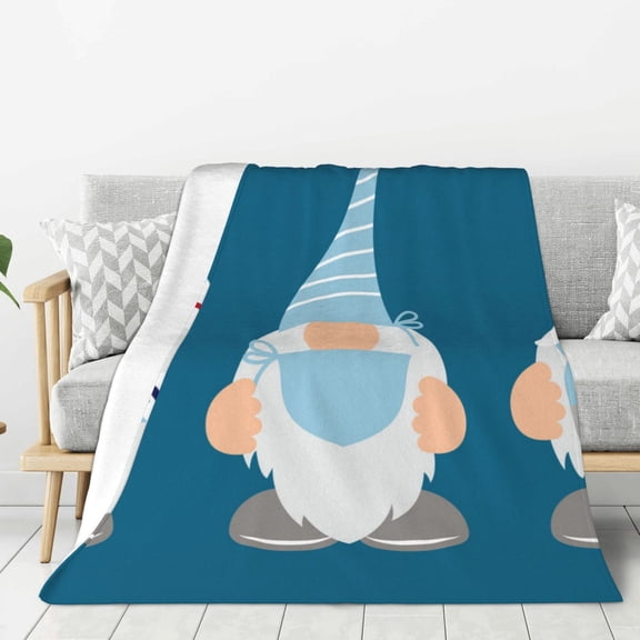 Hirioo Nurse Doctor Gnomes for Flannel Blanket, Cozy and Warm Throw for Bed or Couch ,Perfect for All Seasons-40"x30"