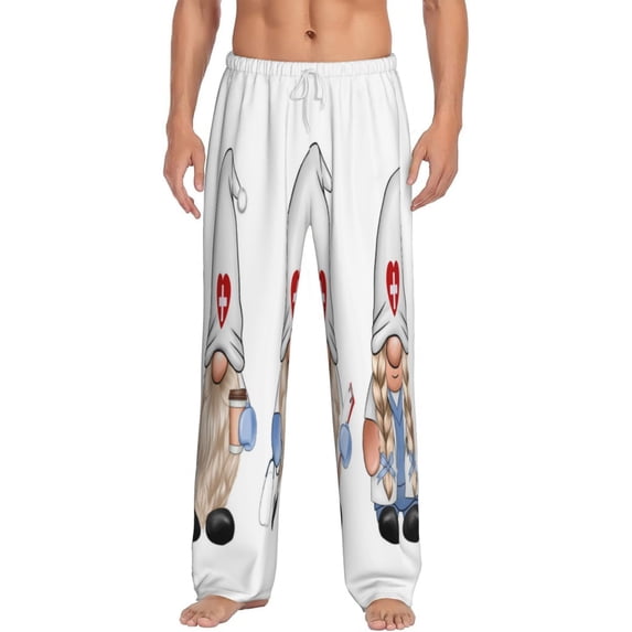Hirioo Nurse doctor gnome for Women's PJ Pajama Pants Sleep Pants Women's Home Trousers with Pockets,S-3XL-3X-Large