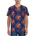 thumbnail image 1 of Hirioo Octopus for Men's Baseball T-shirt Shirts Short Sleeve Casual Summer Button Stretch T Shirts,Size S-4XL-4X-Large, 1 of 7