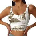 thumbnail image 1 of Hirioo Olive Picking for Women's Sports Vest with Full-Print Design, Stretchy Fabric and Removable Pads-Medium, 1 of 8