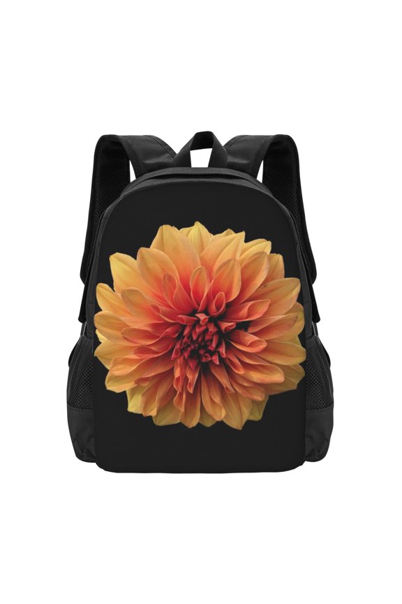 Orange Dalia for Minimalist Backpack Large Capacity Backpack Travel Backpack For School