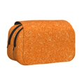 thumbnail image 1 of Hirioo Orange Glitter2 for Large Grid Mesh Pencil Case with Zipper Stationery Organizer Case, 1 of 7