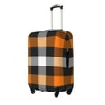 thumbnail image 1 of Hirioo Orange Plaid for Elasticity Suitcase Cover (No luggage Included) Durable Luggage Protector Fits 18-32 Inch Luggage-Medium, 1 of 7