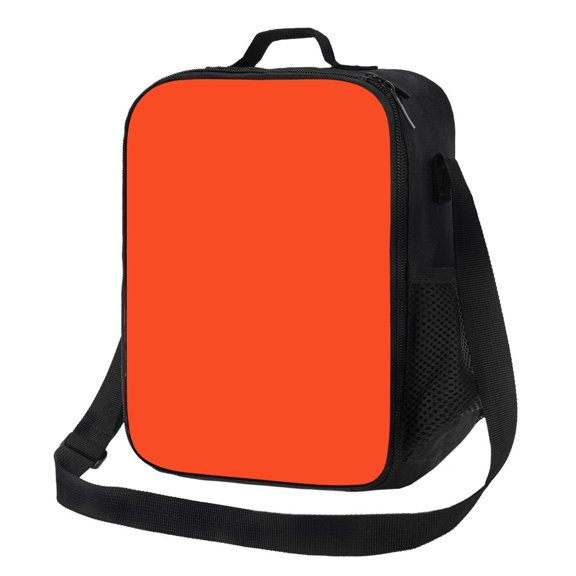 Hirioo Orange for Insulated Lunch Bag with Adjustable Shoulder Strap for Work, School, Travel and Picnics, Leakproof and Eco-Friendly