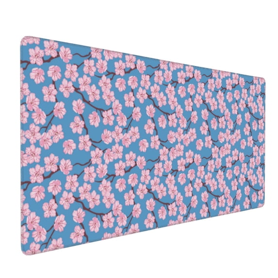 Hirioo Orchids Flowers for Mouse Pad ,Anti-Slip Base, Durable Stitched Edges, Perfect for Gaming, Office, and Home Use,16x35.5in