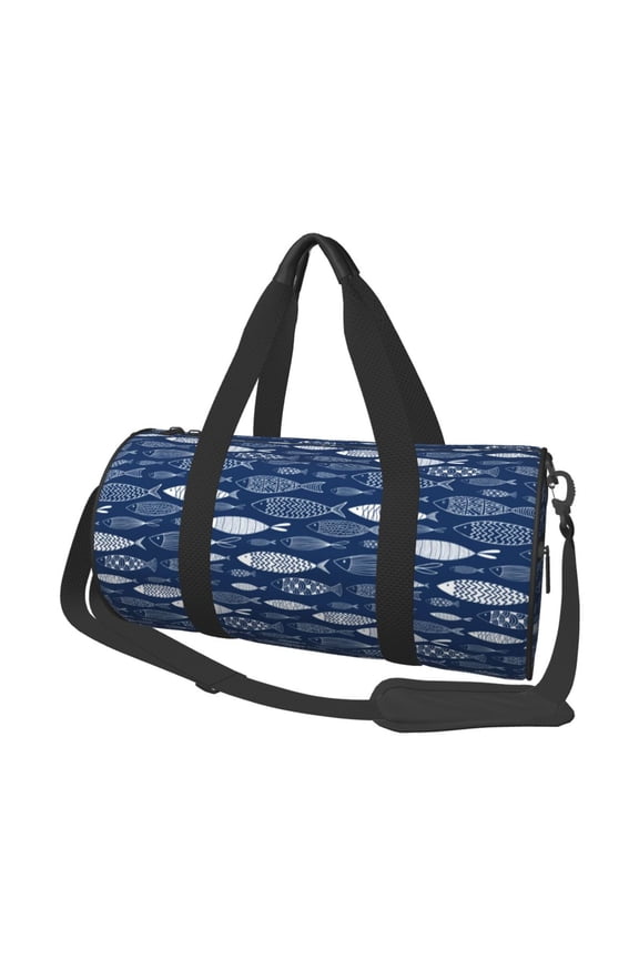 Ornamental Fish for Round Large Capacity Travel Luggage Bag Weekend Getaway Bag for Gym Beach Swim Bag Men Women