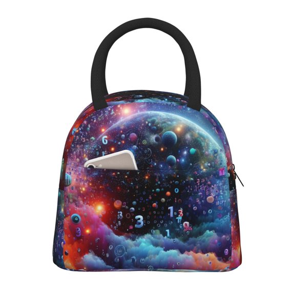 Hirioo Outer Space Floating Numbers And Letters for Eco-friendly Lunch Box,Leakproof Lunch Box for School, Work, Travel, and Picnics,Perfect for Meal Prep