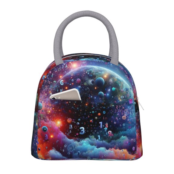 Hirioo Outer Space Floating Numbers And Letters for Eco-friendly Lunch Box,Leakproof Lunch Box for School, Work, Travel, and Picnics,Perfect for Meal Prep