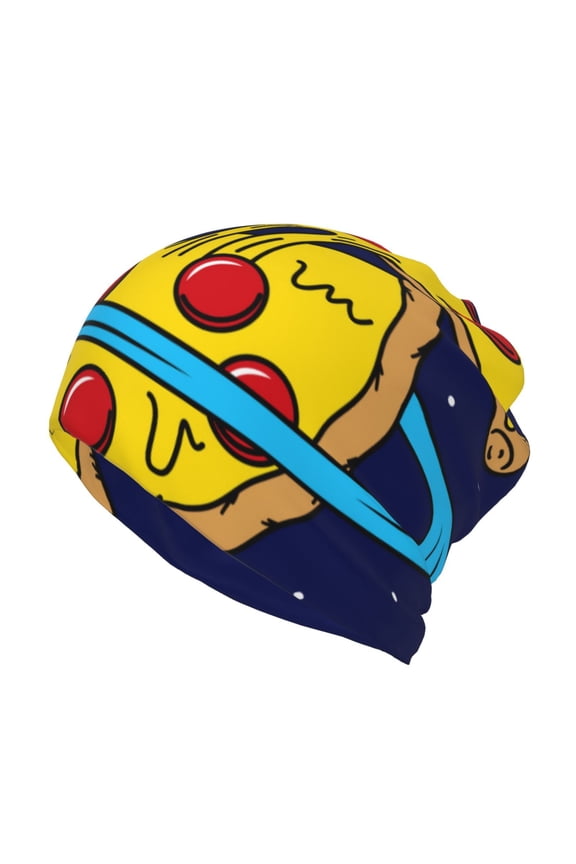 PLANETA EN FORMA DE PIZZA for Multifunction Beanie Hat for Men and Women Unisex for Winter Sports, Outdoor Activities, and Daily Wear