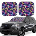 thumbnail image 1 of Hirioo Paint Butterflies for 2PCS Windshield Sun Shade Foldable | Front Windshield Shade for Sun, Heat and UV Rays-Large, 1 of 6