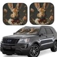 thumbnail image 1 of Hirioo Palatial Style Flower Rabbit for 2PCS Windshield Sun Shade Foldable | Front Windshield Shade for Sun, Heat and UV Rays-Large, 1 of 6